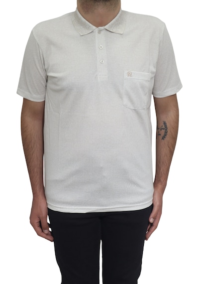 Santa Dmctekstil Erkek Kendinden Desenli Klasik Rahat Kalıp Tek Cepli Polo Yakalı T-shirt Bej Santa Dmctekstil Erkek Kendinden Desenli Klasik Rahat Kalıp Tek Cepli Polo Yakalı T-shirt Bej