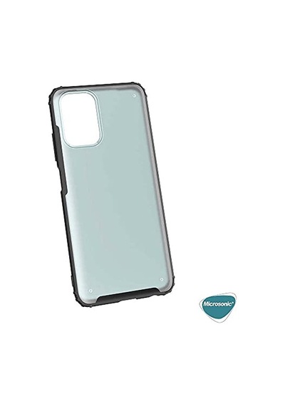 Xiaomi Poco M5s İçin Kılıf Frosted Frame Siyah Poco M5s İle Uyumlu Kılıf - Siyah Diğer