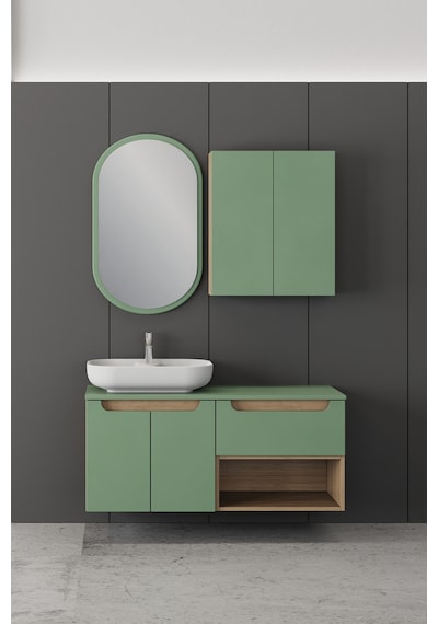 Biani Katia 120 Cm Banyo Dolabı Renk Su Yeşili