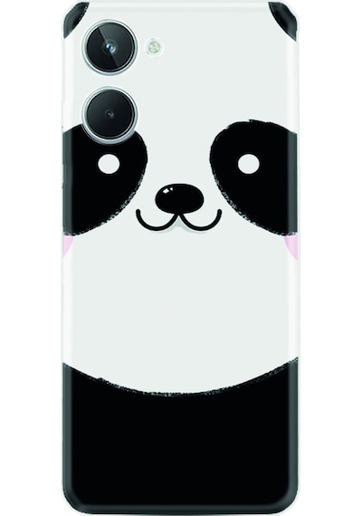 Realme 10 4G Silikon Desen Özel Seri Sevimli Panda 1794