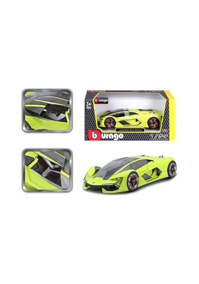 Lamborghini Tutkunlarına Özel: Terzo Millennio 1:24 Yeşil Model Araba Çok Renkli