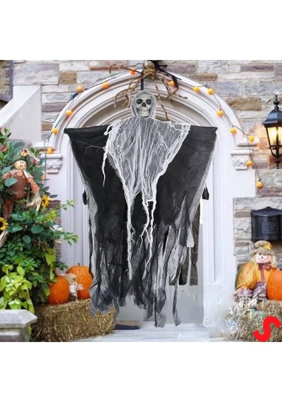 İskelet Hayalet Halloween Dekor Süsü, 80cm X 60cm 0 - 99