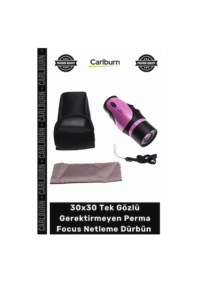 Dürbün 30x30 Tek Gözlü Ayarı Gerektirmeyen Perma Focus Otomatık Netleme Dürbün Fuşya Çok Renkli