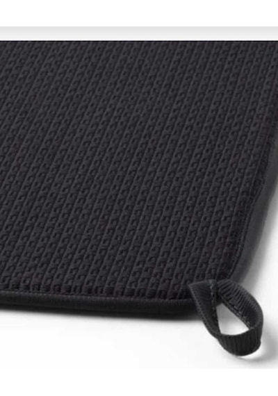 Siyah Renk Mikrofiber Bulaşık Kurulama Matı Kurutma Örtüsü Tezgah Üstü Süper Emici 36 45 Cm Belirtil Diğer