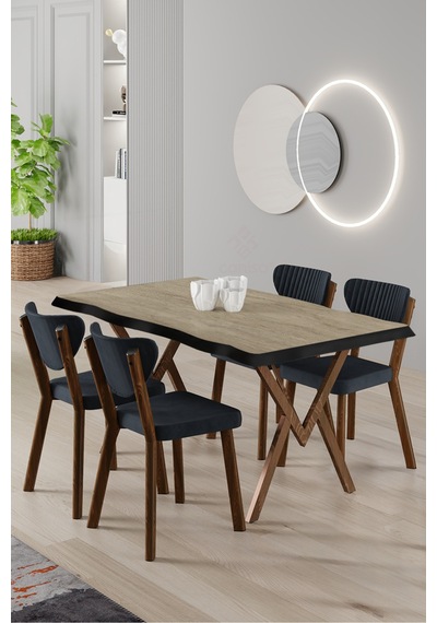 Canisa Akort Serisi Mdf Sabit 80x130 Traverten Mutfak Masa Takımı 4 Antrasit Sandalye Traverten Masa Antrasit Sandalye Canisa Akort Serisi Mdf Sabit 80x130 Traverten Mutfak Masa Takımı 4 Antrasit Sandalye Traverten Masa Antrasit Sandalye
