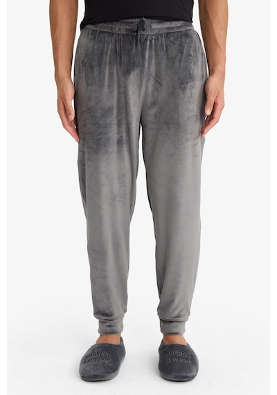 Defacto Regular Fit Cepli Kadife Pijama Altı F4672ax25wnar138 Antrasit