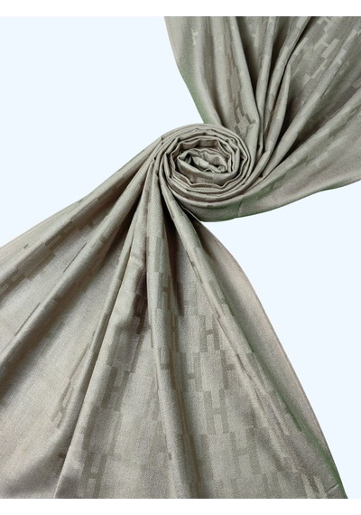 Mim Eşarp Işıl İpek - H Desen Kaşmir İpek Şal 75x190 Cm Vizon