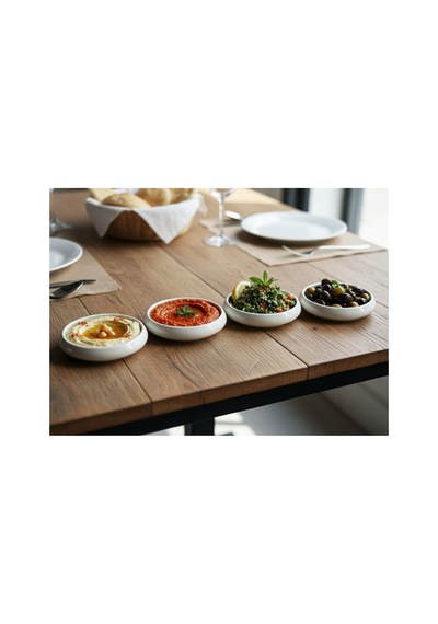 14 Cm Porselen Meze Ve Kahvaltılık Seti 4 Lü Set Yuvarlak Modern Sunumluk Ve Tabak Takımı Beyaz - 779821642 Beyaz