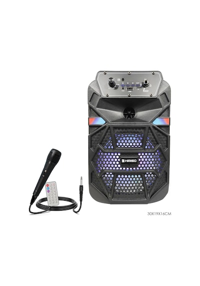 Seyyar Anfi El Mikrofonlu 16Cm 8W Bt/Usb/Sd Ledli Qs-2603