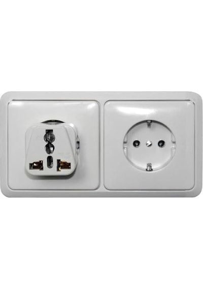 Evrensel Adaptör Seyahat Fişi Beyaz Ab Normu - 250v Ac 10 16a İngiliz Ve Amerikan Fiş Dönüştürücü Priz Adaptö Diğer