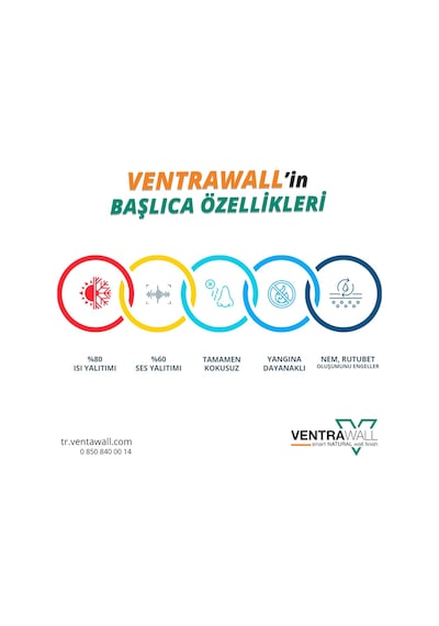 Ventrawall Isı Ve Ses Yalıtımlı Fil Dişi Beyazı Boya W01 Ventrawall Isı Ve Ses Yalıtımlı Fil Dişi Beyazı Boya W01