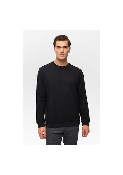 Süvari Siyah Regular Düz Bisiklet Yaka Sweatshirt Sw2013700013-s09 Siyah