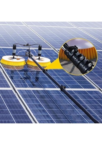 Güneş Enerjili Elektrikli Havuz Temizleme Fırçası Ayarlanabilir Kafa Ve Uzatılabilir Kutuplu - Köpüklü Havuz Ve Pencere Bakımı İçin Verimli Alet, Üstün Temizlik Çözümü