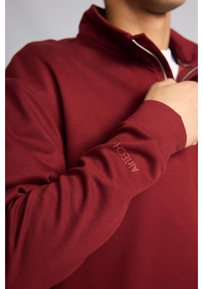 Defacto Standart Fıt Modal Sweatshirt G8148ax25wnbr169 Bordo-br169