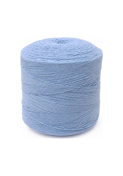 1 Kg Pamuklu El Örgü İpi Runner İpi- Amigurumi Koton İp Punch İpi Motif Bebe Mavi Renk