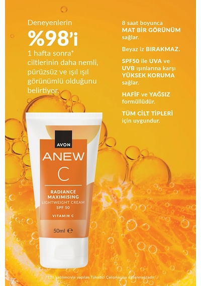 Anew Vitamin C Spf50 Korumalı Nemlendirici Losyon 50 Ml.
