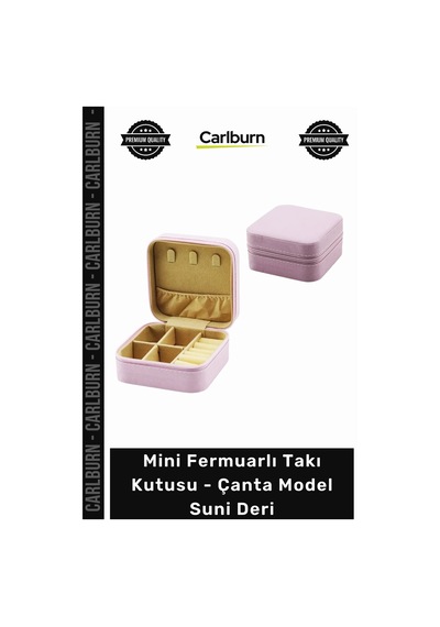 Özel Üretim Seyahat Tipi Şık Bölmeli Kaliteli Mini Fermuarlı Takı Kutusu Çanta Model Suni Deri Çok Renkli