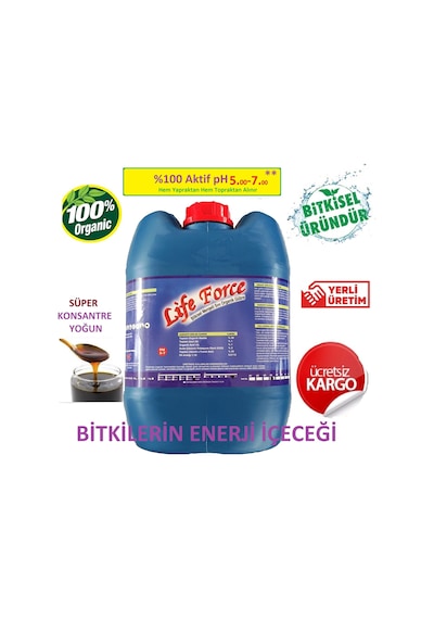 Köklendirici 20 KG Humik Asit (Humik Fulvik %25) Life Force Gübre