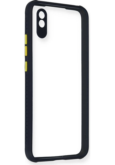 Cosmotex Newface Xiaomi Redmi 9a Kılıf Miami Şeffaf Silikon - Lacivert