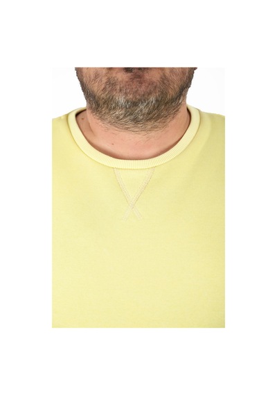 Moc Grande Mocgrande Büyük Beden Sweatshirt V Design 22742 Sarı