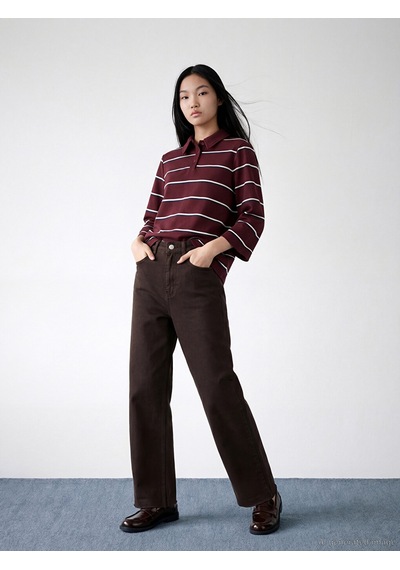 Lcw Modest Kahverengi Straight Fit Kadın Jean Pantolon