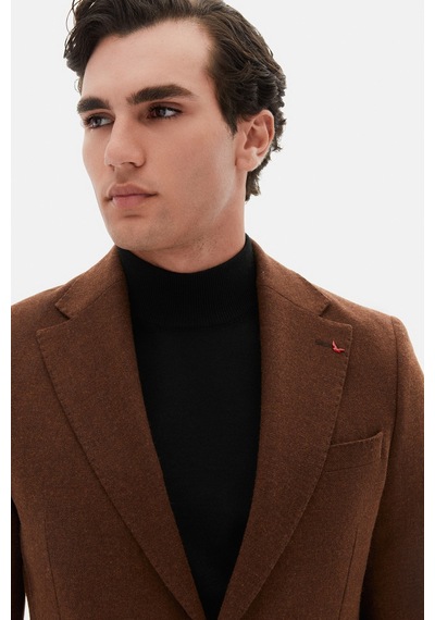 D's Damat Ds Damat Slim Fit Kahverengi Diyogonal Kumaş Ceket 5hc04ır06494m 201