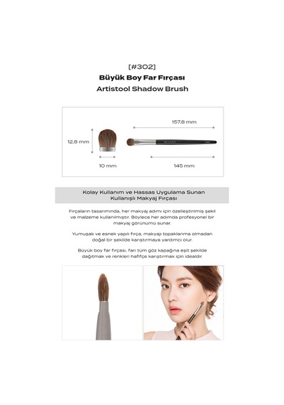 Missha Artistool Shadow Brush Büyük Boy Far Fırçası #302