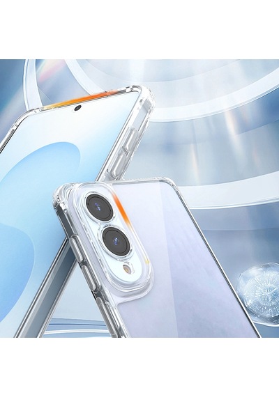 Samsung Galaxy Uyumlu S25 Edge Kılıf Airbagli Takılabilir Askı Aparatlı Zore Snap Silikon Kapak Seffaf