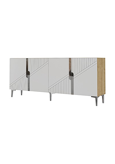 Ka1528dbs Evva Konsol Ve Tv Sehpası Safirmeşe-beyaz-silver 150cm