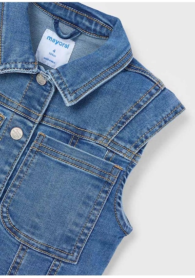 Kız Çocuk Denim Yelek 3364 Mavi