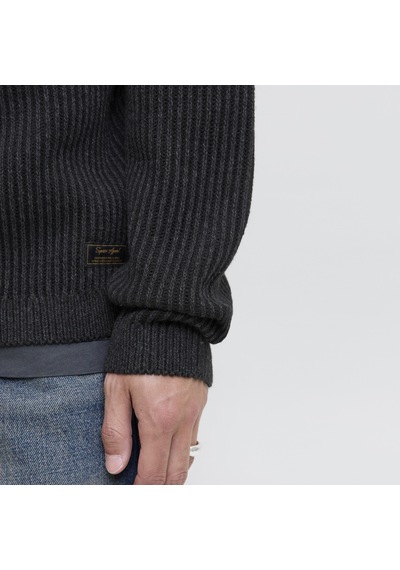 Jack & Jones Erkek Regular Fit Bisiklet Yaka Triko Kazak - Dover - 12278816 Siyah