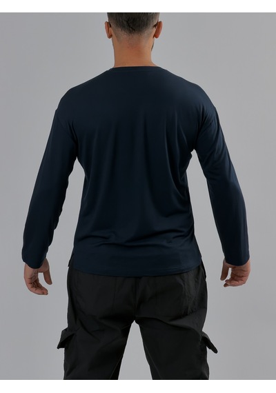 Cocopelli Lacivert Bisiklet Yaka Basic Erkek Sweatshirt Coc3546