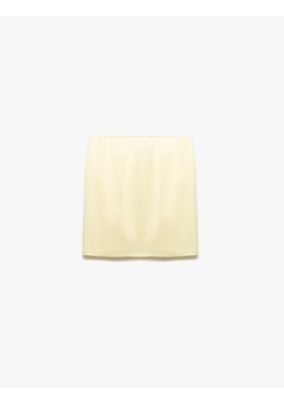 Koton Drape Detaylı Büzgülü Mini Pareo Etek Sarı 5sak70007mk Sarı