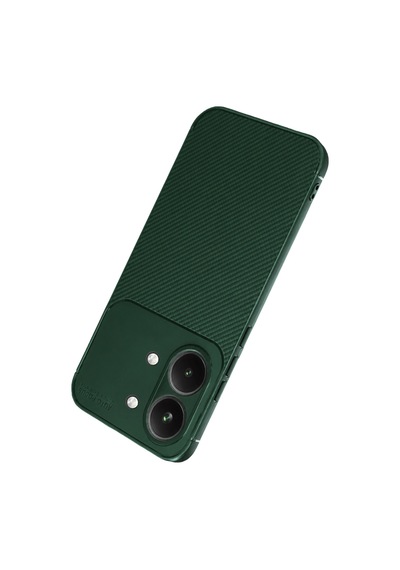 Xiaomi Poco X8 Pro Max Uyumlu Auto Focus Karbon Kapak - Koyu Yeşil