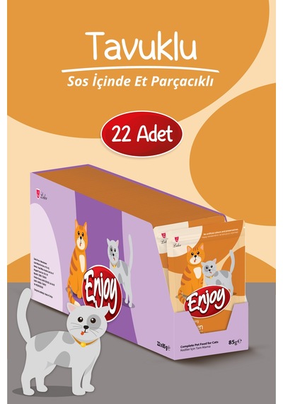 Tavuk Etli Kedi Pouch Yaş Mama 85gr X 22 Adet