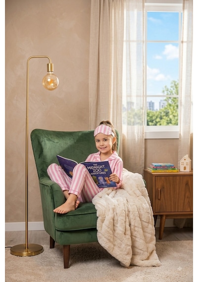 Ahengim Kız-erkek Çocuk Çizgili Kalpli Puantiyeli Desenli Pamuklu Pijama Takımı Göz Bantlı 3 Lü Set Ak2610 Pembe Ahengim Kız-erkek Çocuk Çizgili Kalpli Puantiyeli Desenli Pamuklu Pijama Takımı Göz Bantlı 3 Lü Set Ak2610 Pembe