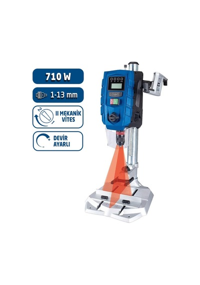 Scheppach Dp60 Dijital Sütunlu Matkap 710 Watt 1.5-13 Mm