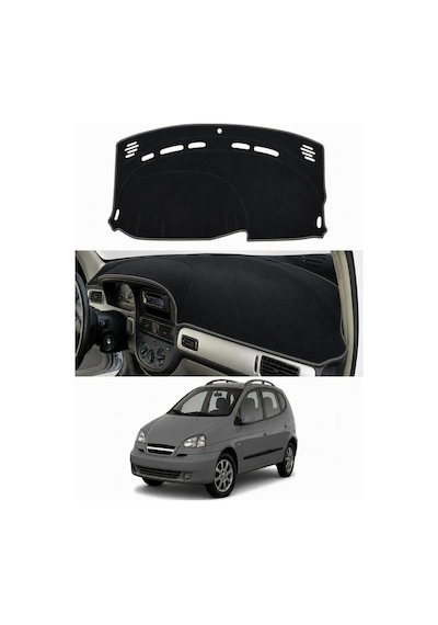 Chevrolet - Rezzo 2000-2011 Uyumlu Torpido Koruma Kılıfı - Gri Şeritli