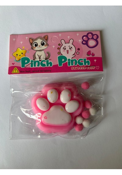 Twins Stars 1 Adet Kedi Patisi Squishy Oyuncağı Sukuşi 7,5x6,5cm
