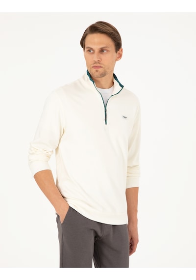 Pierre Cardin Erkek Ekru Sweatshirt 50290662-vr019 Ekru