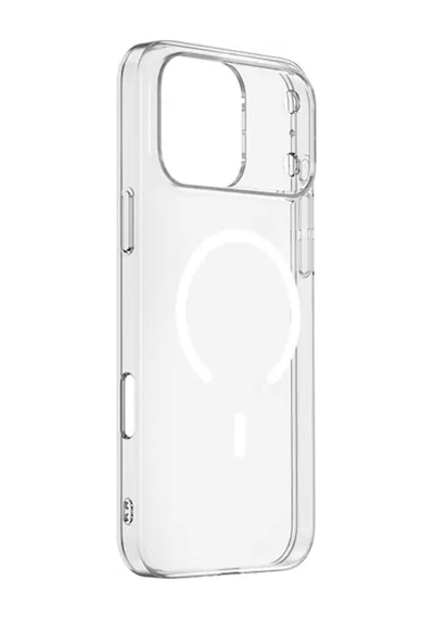 Teknomoda Apple Uyumlu iPhone 17 Pro Max Kılıf Sararmaz Slim Magsafe Kablosuz Şarj Manyetik Sert Şeffaf Kapak Şeffaf