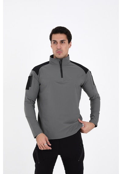 Camp Scoutland Camp137 Outdoor Tactical Su iticili Erkek Gri Taktik Sweatshirt