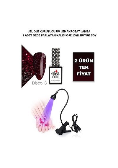 Akrobat Lamba Ve Disco Gece Parlayan Kalıcı Oje 13 15 Ml Diğer