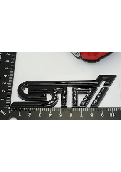 Dk Subaru Sti Siyah Metal 3m 3d Bagaj Yazı Logo Ürün