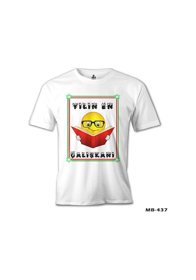 Yılın En Çalışkanı Beyaz Erkek Tshirt