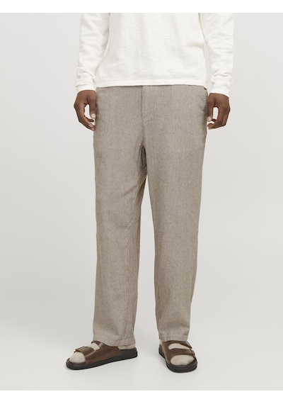 Jack & Jones Erkek Keten Karışımlı Chino Pantolon - Karl - 12269371 Morel