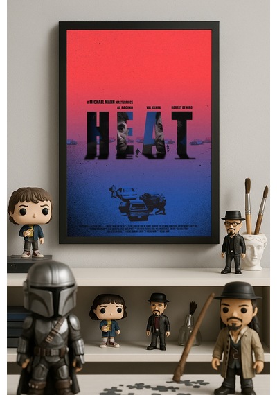 Heat Siyah Ahşap Çerçeveli Poster, Dekoratif Film Duvar Tablosu