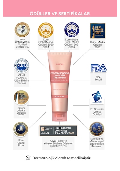 Yoğun Onarıcı Durulanmayan Bakım Kremi Kundal Protein Bonding No Wash Treatment 130ml Ylang Ylang