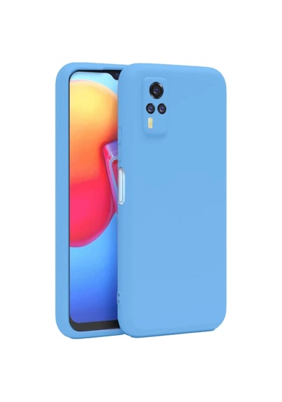 Vivo Y53s Uyumlu Kılıf Nano İçi Kadife Silikon - Mavi
