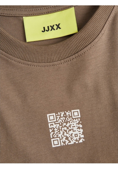Jjxx Sıfır Yaka Rahat Kesim Kahverengi Kadın T-shirt 12241199 001